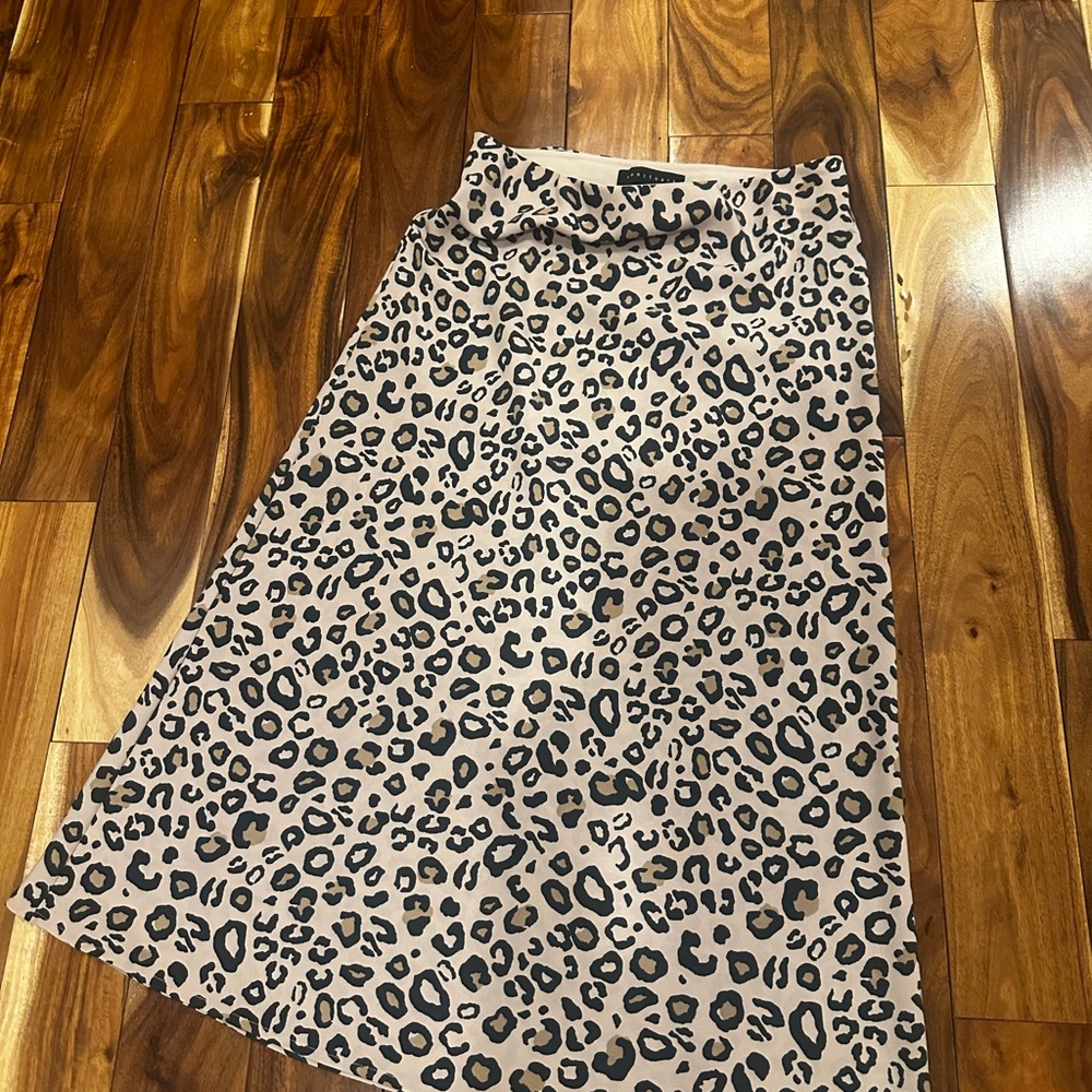 Sanctuary Tan and Black A-Line Skirt